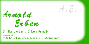arnold erben business card